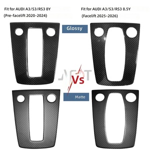 Cubierta de Panel de Consola Central de Fibra de Carbono Real para <span class=keywords><strong>AUDI</strong></span> A3 S3 RS3 8.5Y Facelift 2025-2026 8Y Pre-facelift 2020-2024, <span class=keywords><strong>Interior</strong></span> de Coche, LHD RHD - Product Image 6