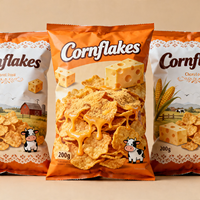 Sacs d'emballage personnalisés imprimés avec barrière en feuille multicouche pour céréales, chips de pommes de terre, scellage arrière, sacs Mylar pour snacks