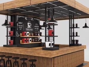 Kiosque à café d'<span class=keywords><strong>extérieur</strong></span> personnalisable Design Mall Coffee pour <span class=keywords><strong>vitrine</strong></span> avec présentoir à pâtisserie Produit OEM - Product Image 5