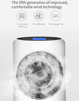 Ventilateur d'humidification à oscillation à grand angle Refroidisseur d'air à eau avec télécommande