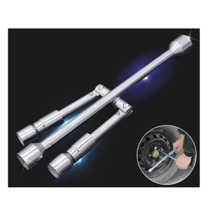 Chiave per presa multifunzione con chiave a quattro vie pieghevole a quattro vie da 14 pollici 17-19-21-23mm - Product Image 2