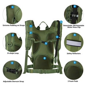 Bolsa Hidratacion Con Vejiga De Agua Ba Lô Cấp Nước Chiến Thuật Ba Lô Cấp Nước Rave Leo Núi Đạp Xe Có 2L - Product Image 4