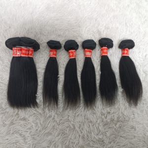 Letsfly Vente en gros 58$ Lot de 20 mèches de cheveux humains lisses de 10 pouces, 100% cheveux humains, noir naturel, trame double - Product Image 6