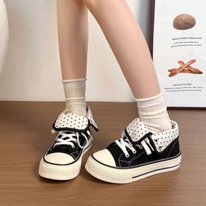 Zapatillas de Lona de Estilo Coreano con Puntos, Diseño Original, Novedad 2026, Modernas, Versátiles y Casuales para Mujer - Product Image 1