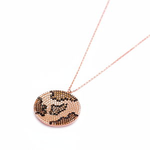 Colgante de piedra de citrino con diseño de leopardo para mujer, joyería de plata de ley 925 hecha a mano turca, venta al por mayor - Product Image 2