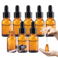 Flacons Compte-Gouttes en Verre pour Huiles Essentielles Personnalisés Cosmétiques 15ml 30ml 100ml Bouteille Compte-Gouttes en Verre Ambré Emballage Boîte