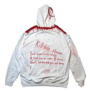 Felpa Personalizzata in Cotone Pesante con Stampa Graffiti e Applicazioni Ricamate, Stile Streetwear Traspirante e Vestibilità Ampia - Product Image 2