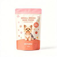 Pochette personnalisée à fermeture éclair pour aliments pour chiens, emballage pour aliments pour animaux de compagnie, sac en plastique imprimé résistant à l'humidité