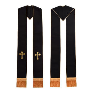 Stole de prêtre pour hommes et femmes avec glands, broderie, stole de clergé, stole d'officiant pour les fournitures de fête de remise de diplôme, ministre, <span class=keywords><strong>mariage</strong></span> - Product Image 1