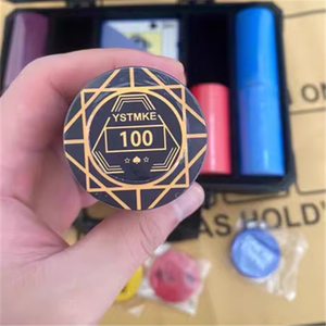 ชิปและถาดโป๊กเกอร์เซรามิก10ก. สำหรับความบันเทิงบนโต๊ะและเกมการพนันขนาด39มม. กำหนดเองได้ - Product Image 2