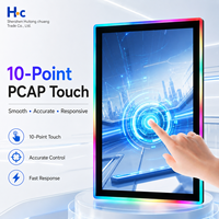 Nouvel écran tactile capacitif vertical Huitong Chuang de 32 pouces avec interfaces DVI USB, affichage LED RGB - Noir, garantie 1 an