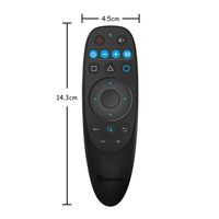 BOXPUT BPR2S Plus 2.4g BT Souris Air Sans Fil Double Mode Télécommande 6 Axes Gyroscope Voix Apprentissage IR OTA pour Android Smart TV Box