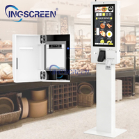 Impresora de escáner para interiores de pie INGSCREEN, quiosco de pago con pantalla táctil capacitiva con lector de código de barras, quioscos de pago SDK