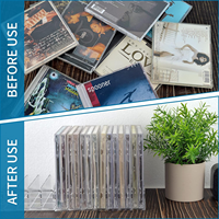 Support d'affichage de support de CD en acrylique transparent et écologique pour le stockage et l'organisation d'étagère multimédia organise les CD et autres articles multimédias
