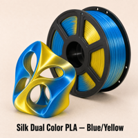 Fil PLA soyeux pour impression 3D, double couleur, 1,75 mm, pour impression effet soie
