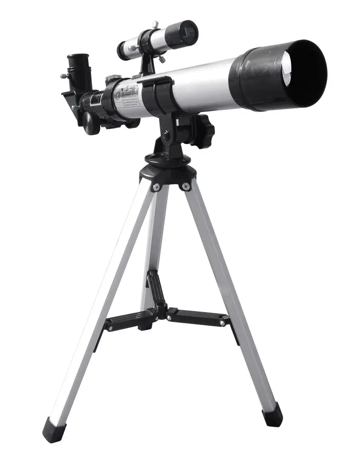 HD Professional Telescope 40400 Telescope Professional Astronomical for Space Star Searching Refractive 40x-400x SILVER/WHITE
