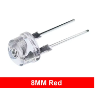 8MM blanc bleu vert rouge jaune LED Super lumineux chapeau de paille lumière émettant Led mis en évidence blanc 0.5W astigmatisme