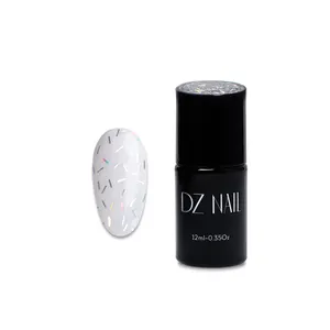 Thiết kế Mới Top Gel ánh sáng lung linh Top Coat ngâm tắt UV Gel lâu dài sáng bóng rõ ràng Top Coat với long lanh