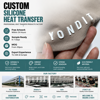 Étiquette de vêtement personnalisée en caoutchouc avec logo en relief 3D, impression par transfert thermique en silicone