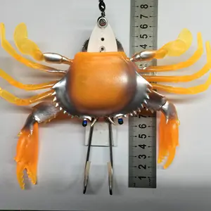 Affrontare pesca in mare Luya esca modello di plastica Oem campione di cibo birra cibo carino 3d granchio di plastica morbido Display granchio di pesce