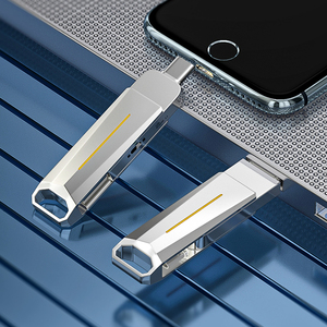 KDATA Custom Logo 64GB 128GB metallo Stick regali promozionali USB 3.0 Pendrive girevoli OTG Flash Thumb Memorias Usb 3.0 Drive - Product Image 4
