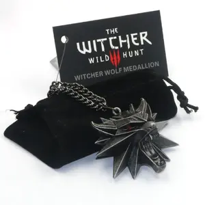 Fashion jewelry Wholesale Witcher 3 Wild Hunt Game Design Necklace Men Necklace