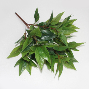 Venta caliente de plástico plantas artificiales verde al aire libre de la pared de la hoja - Product Image 3