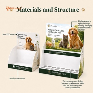 Présentoir personnalisé en PVC de 5 mm pour shampoing pour animaux de compagnie, présentoir pour shampoing pour chiens, pour produits de toilettage pour animaux de compagnie, <span class=keywords><strong>magasin</strong></span> de détail - Product Image 3