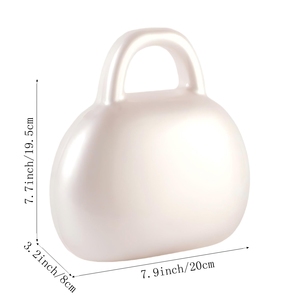 Women Top Handle Acrylic <b>Clutch</b> Purse Elegant Hobo Tote Evening Bag Removable Metal Chain Handbag for Travel <b>Wedding</b> - Product Image 3