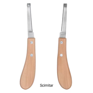 Couteau à sabots double tranchant à bas prix pour bovins, chevaux, moutons, chèvres, vaches, coupe-ongles pour <span class=keywords><strong>animaux</strong></span> avec manche en bois - Product Image 1