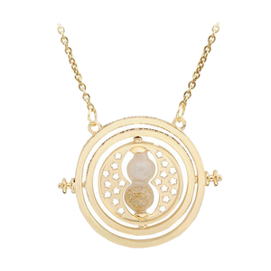 Collar con Colgante de Reloj de Arena Chapado en Oro Clásico, Cadena de Eslabones de Aleación, Unisex, en Oferta, Ideal para Regalos - Product Image 1