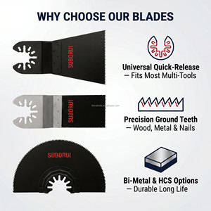 SUBORUI Bi-Metal HCS Universal <strong>Oscillating</strong> Multi Tool Saw <strong>Blade</strong> For Wood Metal Cutting Wholesale OEM - Product Image 2