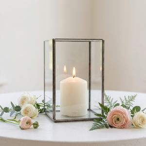 Manufacturers Events and Wedding Decorative Black Metal Framed Clear Glass <b>Hurricane</b> Candle Holder - Product Image 1