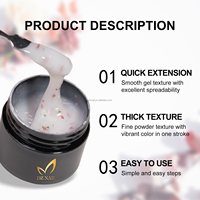 Gel de Soak-Off Durable et Flexible pour Fleurs Séchées, Gel à Ongles Naturel avec Fleurs Séchées pour Nail Art, Vente en Gros, OEM, ODM, Marque Privée