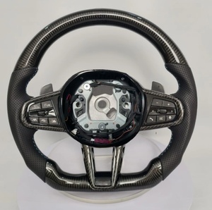 Volante de fibra de carbono Real calentado para <span class=keywords><strong>BMW</strong></span> M3 G80 M4 G82 M5 F90 <span class=keywords><strong>M8</strong></span> X3M X4M X5M X6M F97 F95 F96 G20 G30 G22 G01 G02 G05 G06 - Product Image 1