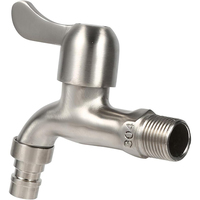 Robinet de jardin Bibcocks, robinet mural chromé, robinet de jardin extérieur, robinet de salle de bain, robinet utilitaire pour la lessive