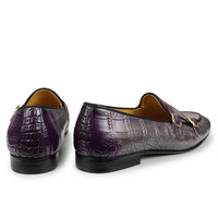 Mocassins Homme en Cuir Véritable Souples à Enfiler – Chaussures Décontractées, de Bureau, de Cérémonie ou de Soirée, Imprimées, à Boucle Réglable, Plusieurs Couleurs