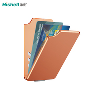 Porte-cartes magnétique universel en métal Hishell, portefeuille détachable, support pliable à 180°, blocage RFID, anti-corrosion, téléphone portable