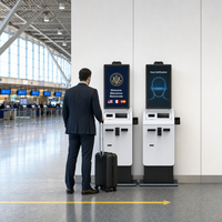 Kiosque de vérification d'identité gouvernementale et d'émission de cartes, lecteur de cartes intelligentes de passeport, distribution de cartes sur site en 60 secondes, gestion à distance