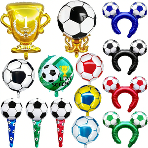 Bastón de animación de aluminio para la Copa de Fútbol, Diadema con globos, Globos, Balón de trofeo de campeones de fútbol, Artículos de fiesta para aficionados al fútbol - Product Image 1