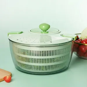 蔬菜沙拉旋转器生菜蔬菜脱水机蔬菜洗涤器排水器保鲜器用于洗涤干燥多叶