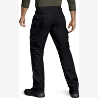 Pantalon de travail pour homme, noir, pour agents de sécurité, vêtements d'extérieur, résistant à l'eau, ripstop, cargo, léger, EDC, randonnée