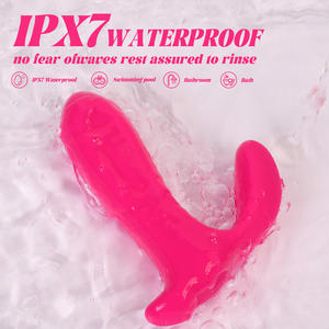 Vibrateur à succion à distance sans fil PB, avec 10 fréquences de vibration, rechargeable par USB, IPX6, silicone ABS rouge - Product Image 4