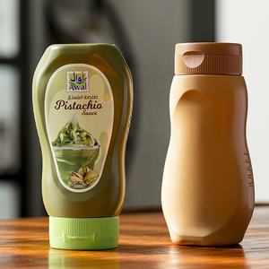 Bouteille en plastique pour sauce ketchup, <span class=keywords><strong>pistache</strong></span> et chocolat, remplissage à chaud, HDPE, 335 ml, 11 oz, vide, bouteille à presser pour condiments - Product Image 2