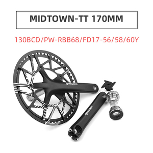 Prowheel-platos y <span class=keywords><strong>bielas</strong></span> plegables de aleación de aluminio para bicicleta de montaña, Manivela para 130BCD, compatible con Shimano/<span class=keywords><strong>SRAM</strong></span> - Product Image 6