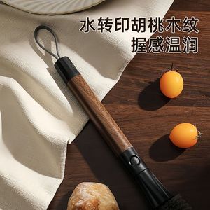 Cepillo de limpieza para tazas con mango largo 2 en 1, cerdas de nailon y mango de madera para eliminar manchas de agua y té de botellas. - Product Image 1