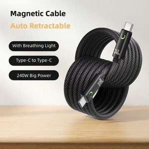 Câble de données magnétique tressé en nylon OEM TYPE-C vers L PD 20W Charge rapide 1/1,5/2m Câble de téléphone portable pour 14 <span class=keywords><strong>13</strong></span> 12 11 - Product Image 6