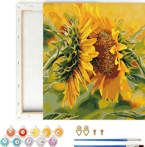 Pintura al Óleo de Girasoles por Números para Adultos, Kit de Arte Decorativo, Lienzo Impreso con Números, Decoración de Pared para el Hogar, Regalo - Product Image 4