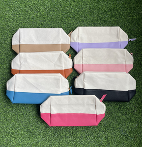 Factory Wholesale Two-color Simple Storage <b>Bag</b> Custom Logo Pattern <b>Large</b> Capacity Cosmetic <b>Bag</b> Travel <b>Toiletry</b> <b>Bag</b> - Product Image 2