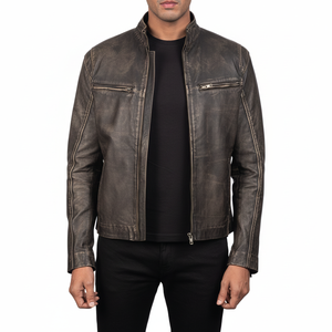 Automne hiver Plus 8XL hommes haute rue Style Faux cuir veste couleur unie fermeture éclair décontracté PU longue usure tissu peigné pour hommes - Product Image 1